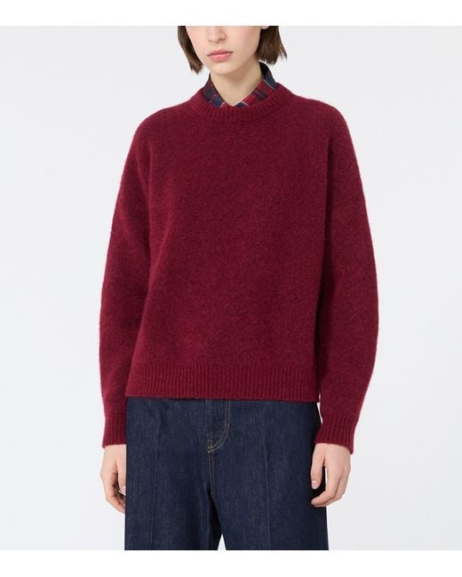 Weekend by Maxmara Red Wool-Blend Sweater