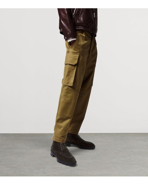 Christian Louboutin Brown Caracolo Lion Suede Boots for men
