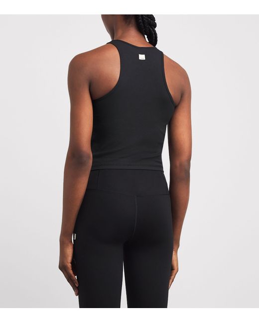 vuori Black Stretch-Knit Pose Plyo Tank Top