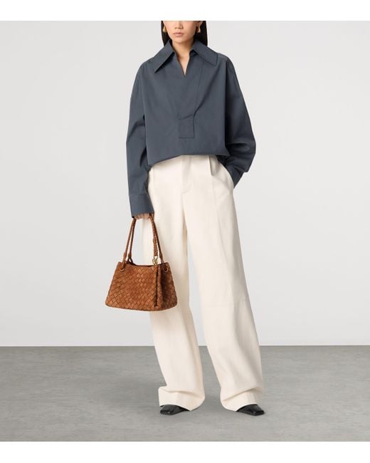 Bottega Veneta Brown Leather Parachute Shoulder Bag