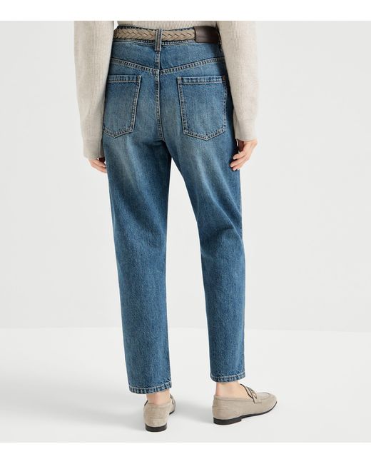 Brunello Cucinelli Blue Authentic Cotton Straight Jeans