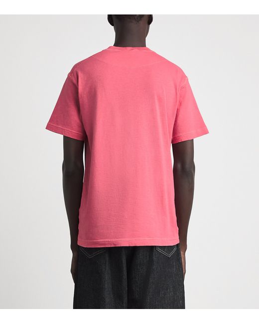 Stone Island Pink Cotton Logo T-Shirt for men