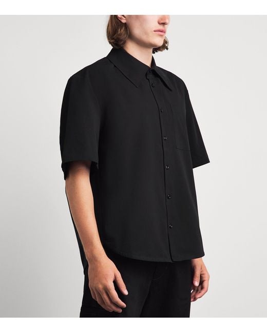Séfr Black Cotton Waylon Short-Sleeve Shirt for men