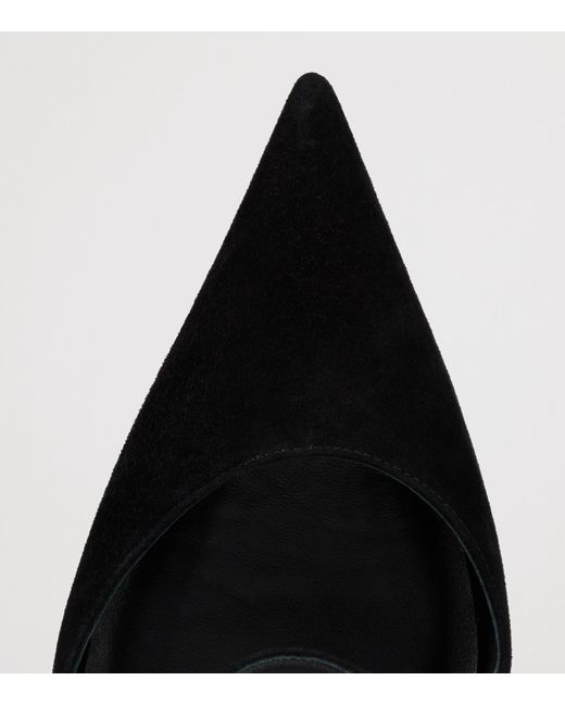 Christian Louboutin Black Miss Ziggyta 100 Suede Heels