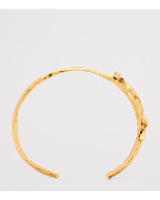 Saint Laurent Metallic Cassandre Monogram Bangle