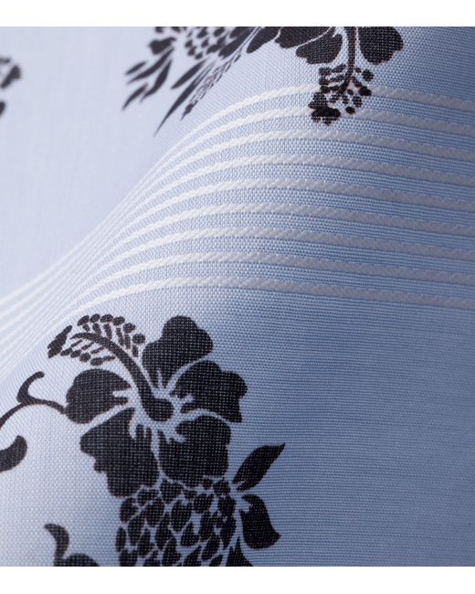 Prada Blue Silk Batiste Printed Square Scarf for men