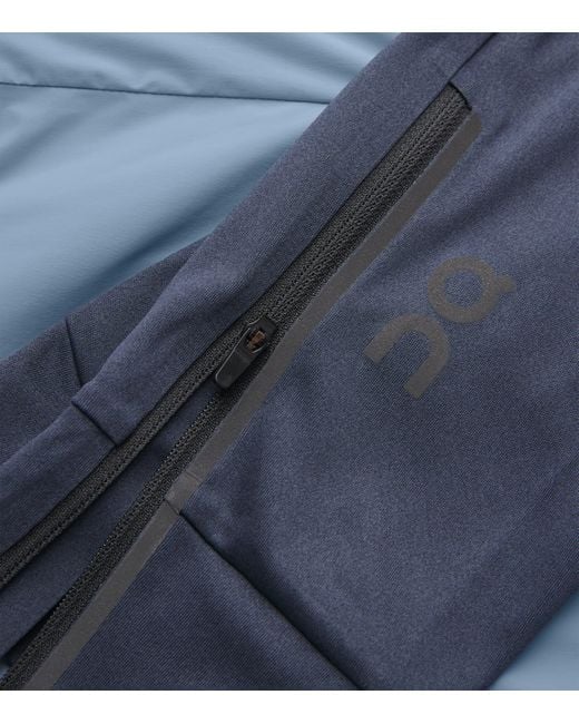 On Shoes Blue Water-Repellent Weather Trousers for men