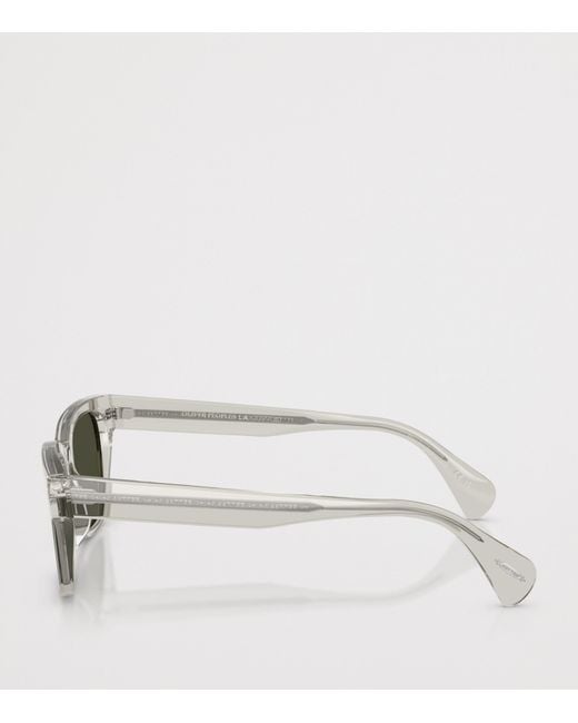 Oliver Peoples Green Ryce Rectangle Sunglasses