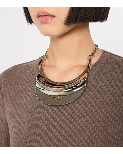 Max Mara White Crescent Necklace