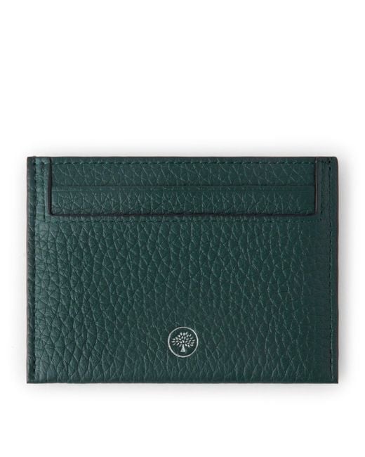 Mulberry Green Leather Card Holder for men