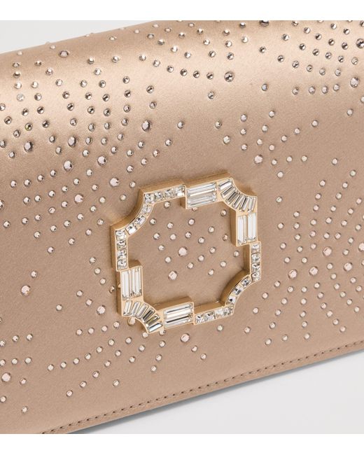 Malone Souliers Natural Embellished Satin Vivien Clutch Bag