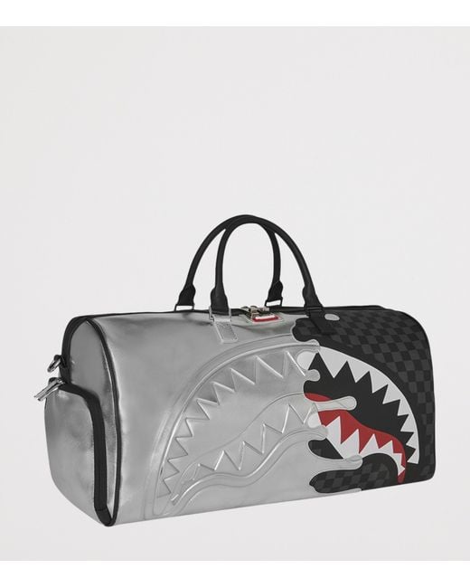 Sprayground Black Side Drip Duffle Bag for men