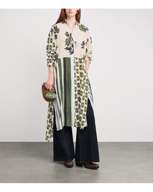 Weekend by Maxmara White Silk Printed Midi Dress