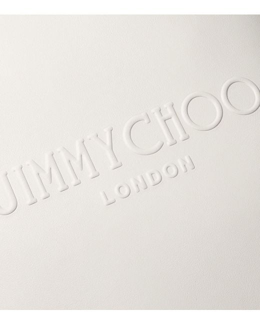 Jimmy Choo White Medium Leather Lennie Tote Bag