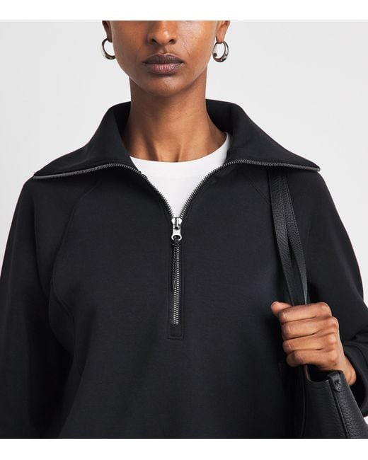 Spanx Black Airessentials Half-Zip Sweater
