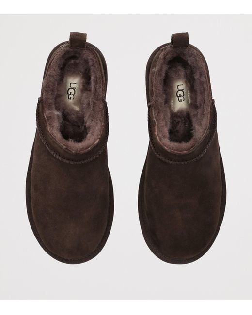 Ugg Brown Suede Classic Micro Boots