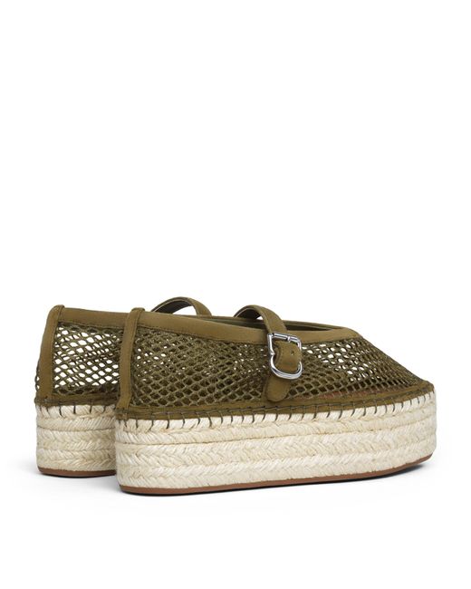 Alaïa Brown Suede Mesh Espadrilles