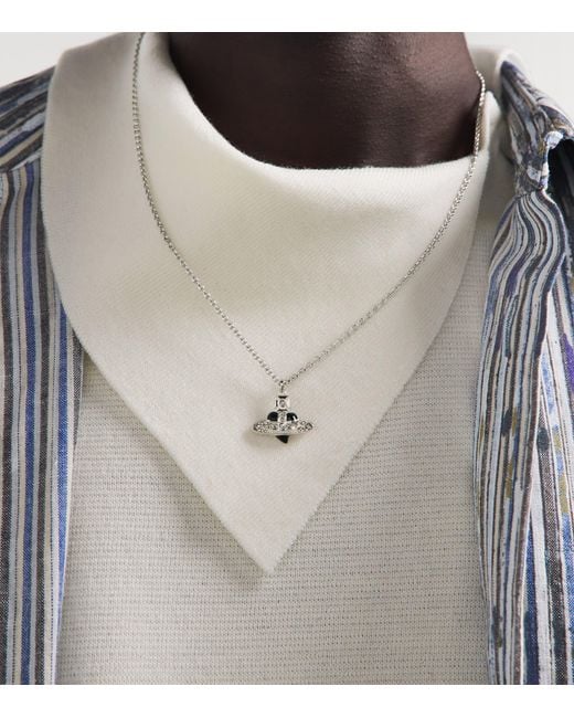 Vivienne Westwood Natural Diamante Heart Necklace for men