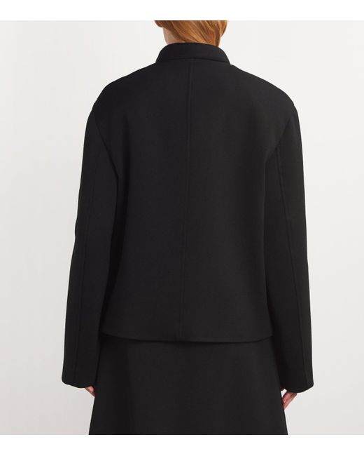 Jil Sander Black Wool-Blend Oversized Jacket