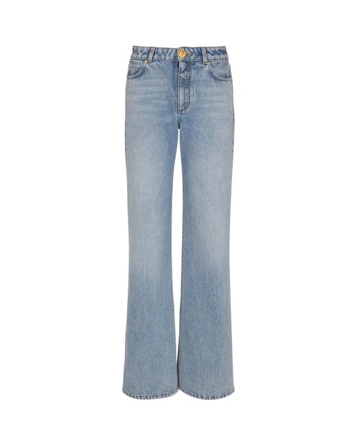 Balmain Blue Straight-Leg Jeans