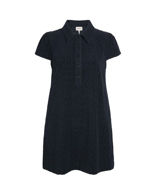 ME+EM Blue Jacquard Swing Mini Dress