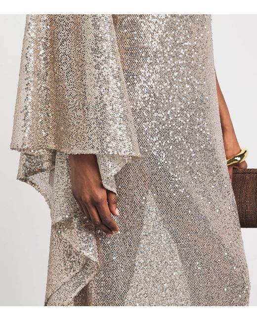 Taller Marmo Metallic Sequin Ubud Disco Maxi Dress