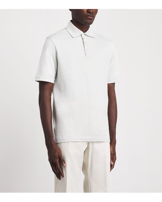 Eton of Sweden White Cotton Polo Shirt for men