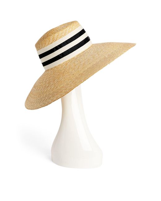 Eliurpi White Straw Ribbon Sailor Hat