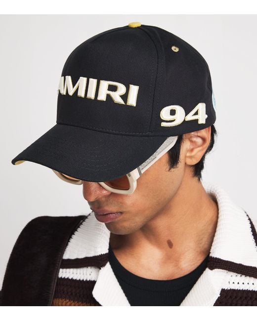 Amiri Black Cotton World Cup Baseball Cap for men