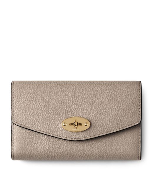 Mulberry Natural Medium Darley Wallet Cashmere Taupe