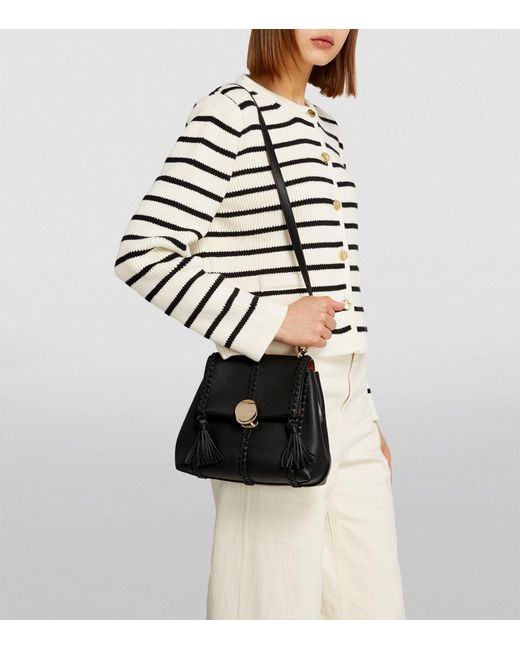 Chloé Black Small Leather Penelope Shoulder Bag
