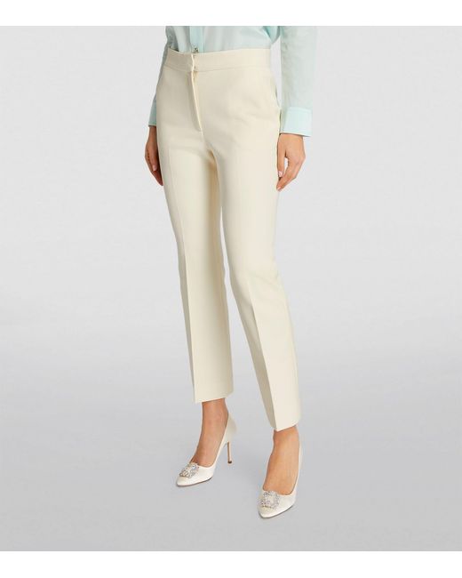 St. John Natural Straight Tailored Trousers