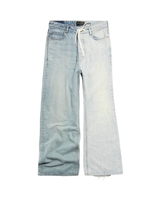 Balenciaga Blue Fifty-Fifty Oversized Jeans