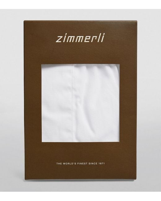 Zimmerli of Switzerland White Cotton Woven Boxers for men