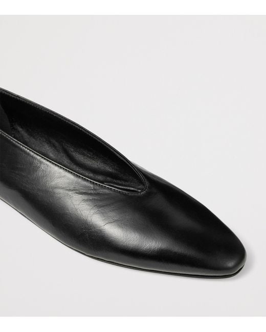 Jimmy Choo Black Margo Leather Ballet Flats