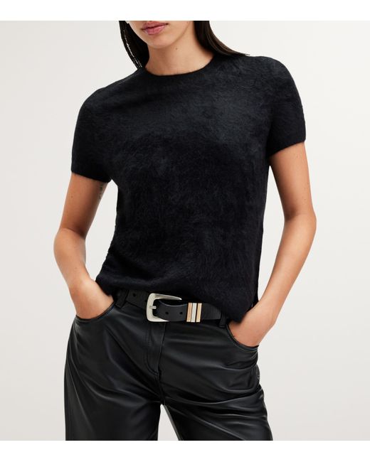 AllSaints Black Cashmere Rebel T-Shirt