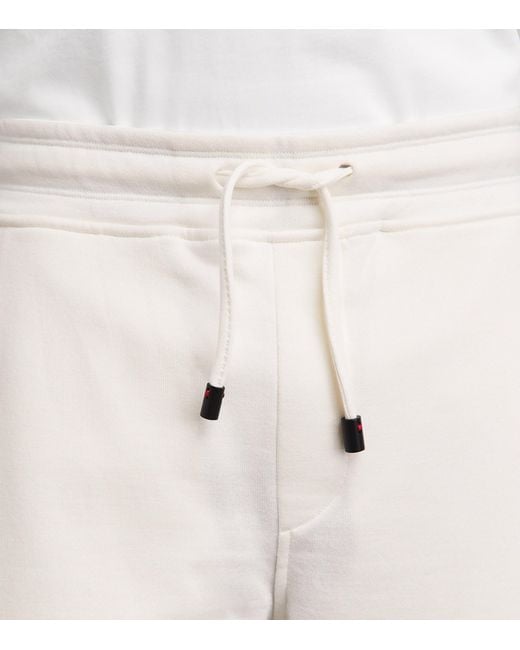 Isaia White Drawstring Sweatshorts for men