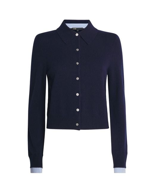 Maje Blue Wool-Cashmere Cardigan