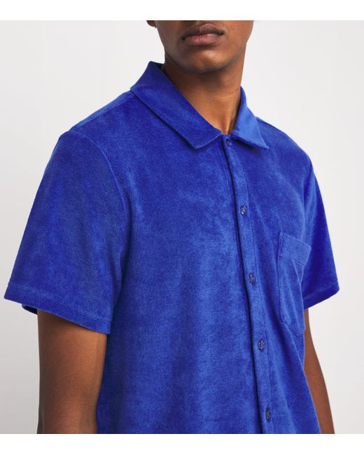 Vilebrequin Blue Cotton-Blend Terry Charli Shirt for men