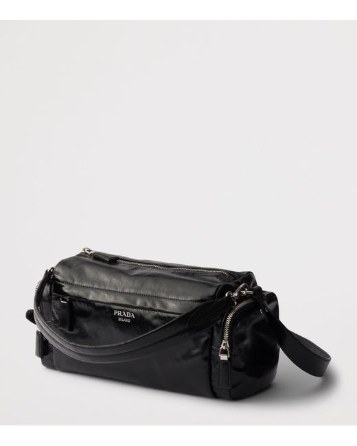 Prada Black Leather Rectangle Cross-Body Bag for men