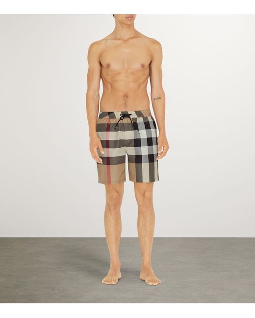 Burberry Natural Check Swim Shorts for men