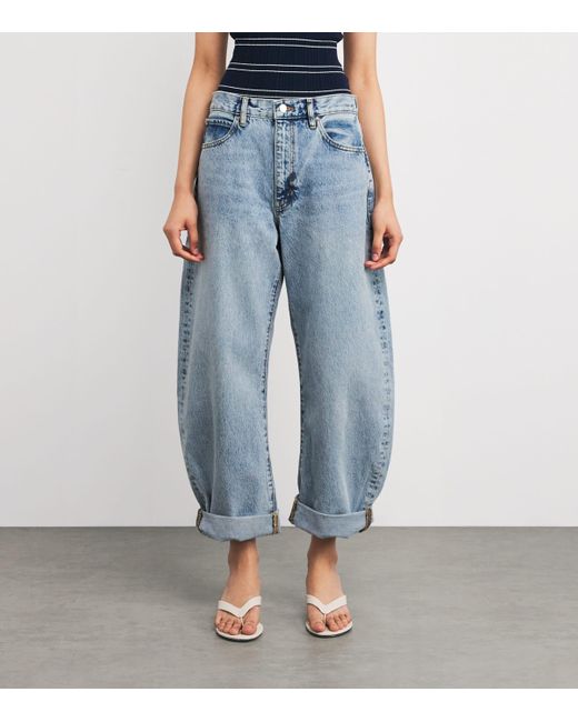 FRAME Blue The Bubble Barrel Jeans