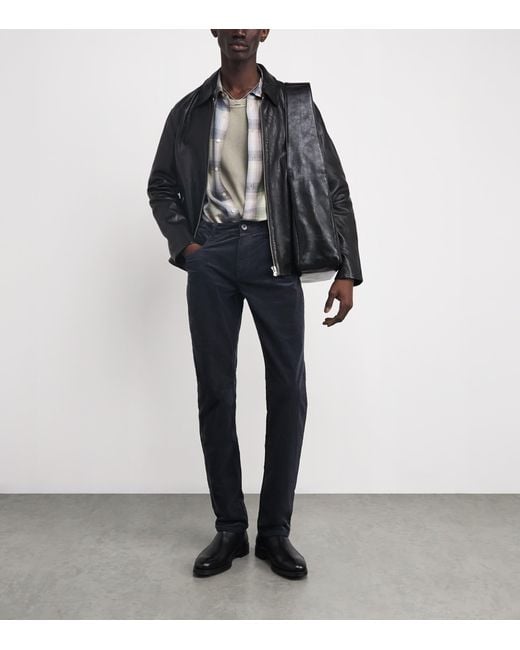 PAIGE Blue Corduroy Federal Slim-Straight Jeans for men