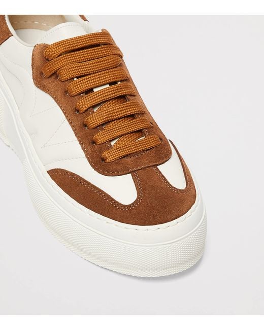 Weekend by Maxmara Brown Leather Platform Sneakers