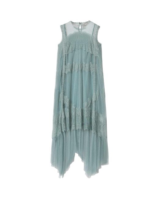 AllSaints Blue Lace Overlay Clara Dress