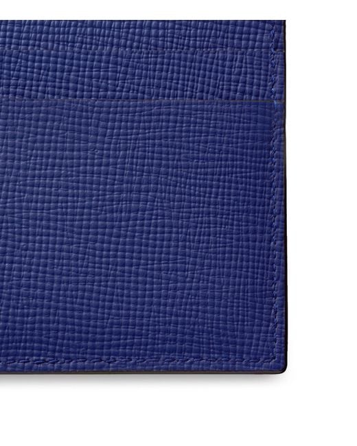 Cartier Blue Leather Losange Double Card Holder for men