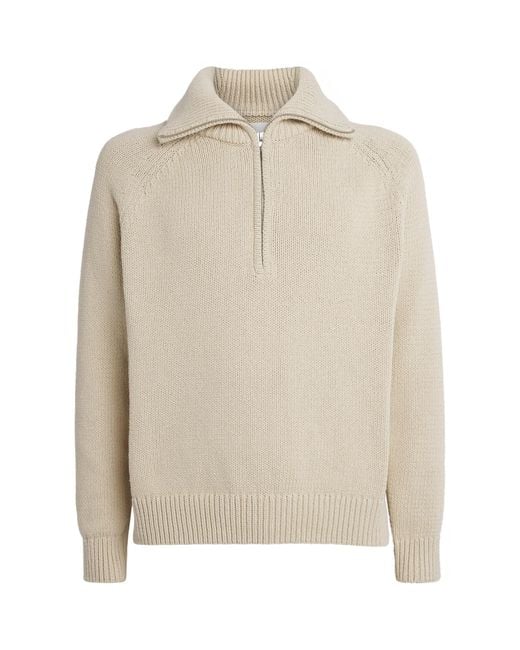 NN07 Natural Cotton Half-Zip Sweater