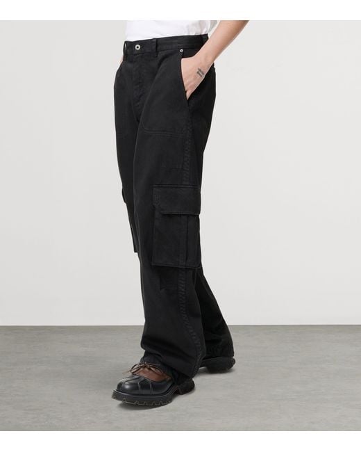Loewe Black Cotton Cargo Trousers for men