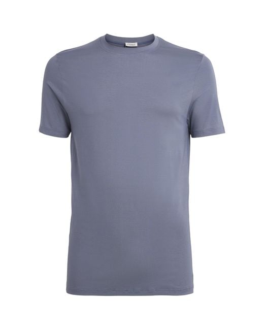 Zimmerli of Switzerland Blue Stretch-Modal Pureness T-Shirt for men
