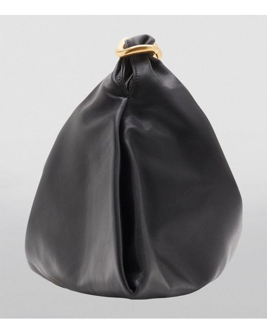 Burberry Black Medium Leather Swan Shoulder Bag